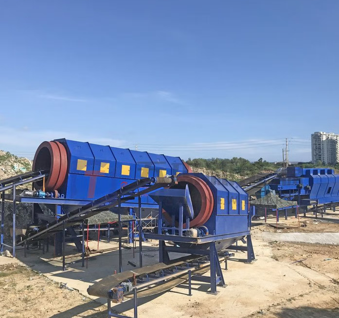 城市垃圾处理环保设备垃圾分拣打包设备固废混合垃圾筛分流水线